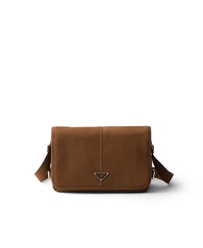 PRADA NUBUCK LEATHER SHOULDER BAG