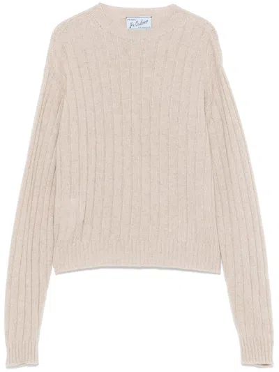 Prada Nude Cashmere Sweater In Neutral