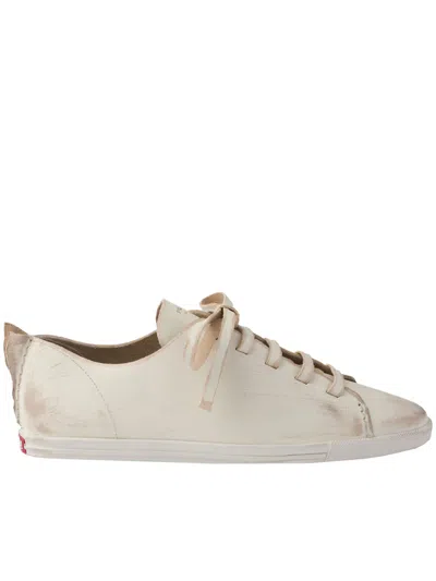 PRADA PRADA NUDE LEATHER SNEAKER