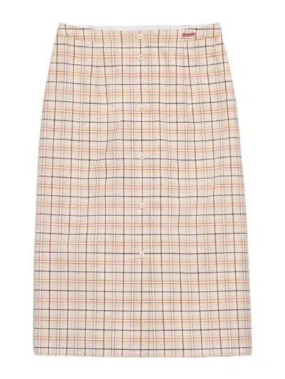 Prada Nude Neutrals Cotton Skirt