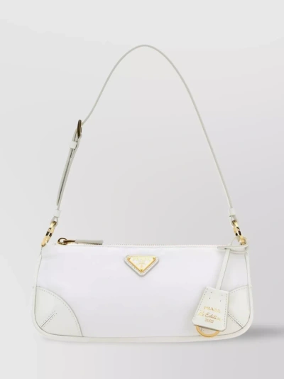 Prada Nylon 2002 Shoulder Bag With Adjustable Strap In White