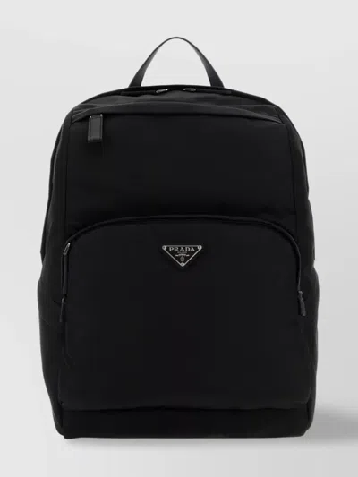 Prada Nylon And Leather Backpack
