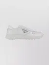 Prada Nylon And Leather Low-top Sneakers In White