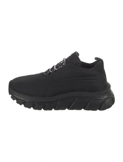 Pre-owned Prada Nylon Athletic Sneakers In Black