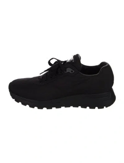 Pre-owned Prada Nylon Athletic Sneakers In Black