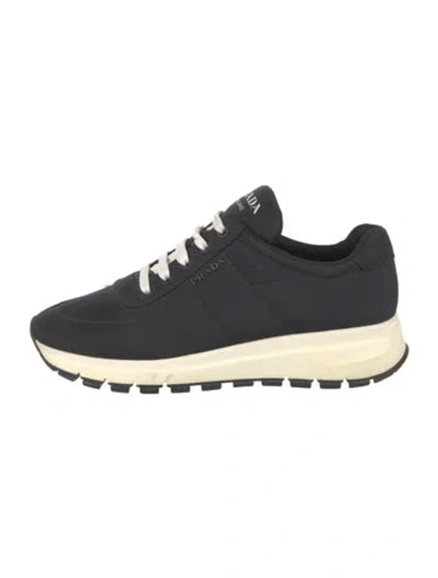 Pre-owned Prada Nylon Athletic Sneakers In Black