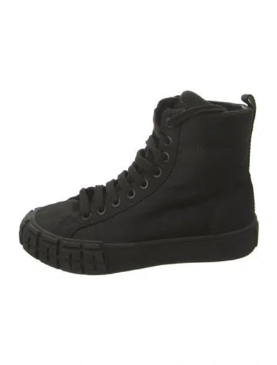 Pre-owned Prada Nylon Athletic Sneakers In Black