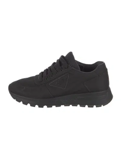 Pre-owned Prada Nylon Athletic Sneakers In Black