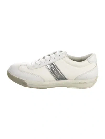 Pre-owned Prada Nylon Athletic Sneakers In White