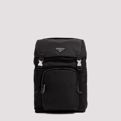 Prada Nylon Backpack In Black