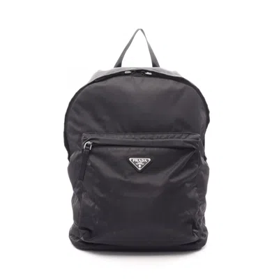Prada Nylon Backpack In Black
