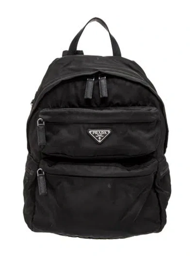 Pre-owned Prada Nylon Backpack In Black