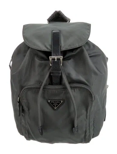 Pre-owned Prada Nylon Backpack In Gray