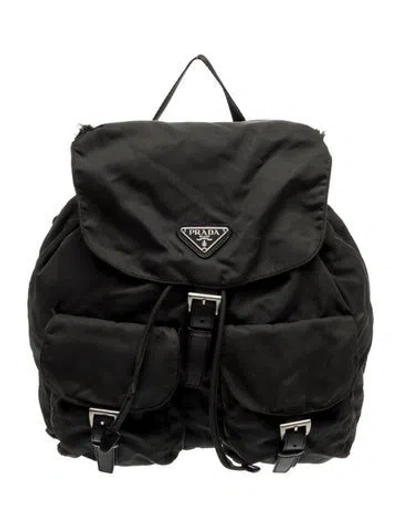 Pre-owned Prada Nylon Backpack In Green