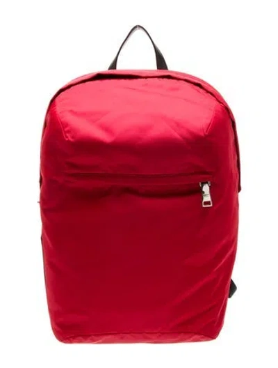 Pre-owned Prada Nylon Backpack In Red