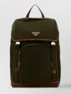 Prada Nylon Backpack With Adjustable Shoulder Straps In Green