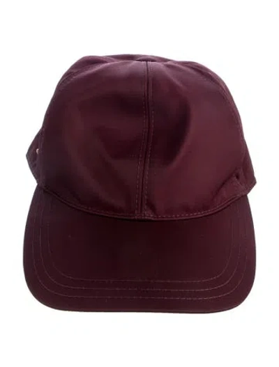 Pre-owned Prada Nylon Baseball Hat In Red
