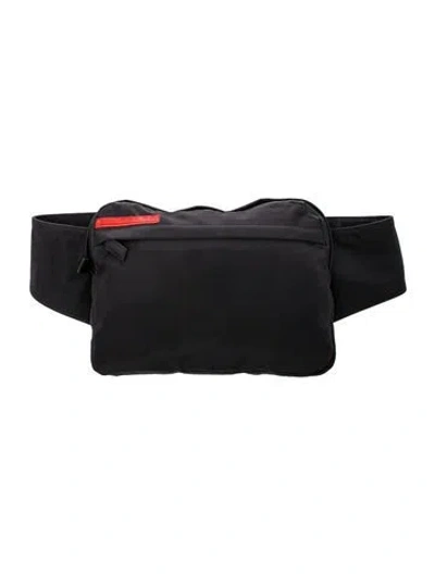 Pre-owned Prada Nylon Belt Bag Vintage In Black
