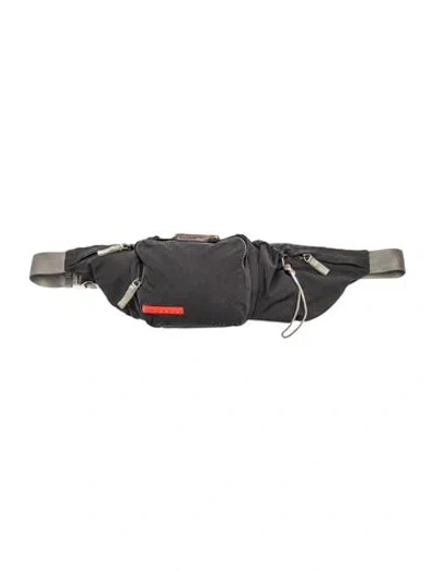 Pre-owned Prada Nylon Belt Bag Vintage In Black