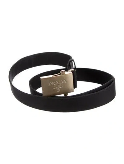Pre-owned Prada Nylon Belt In Black