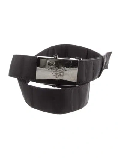 Pre-owned Prada Nylon Belt In Black