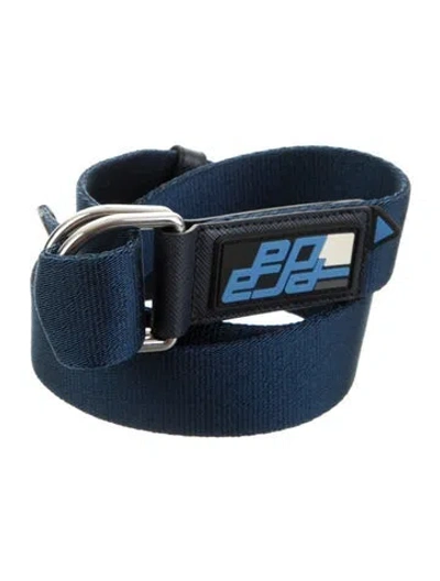 Pre-owned Prada Nylon Belt In Blue