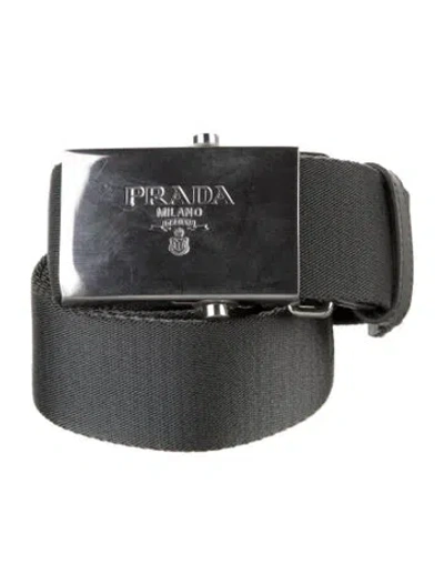 Pre-owned Prada Nylon Belt In Gray