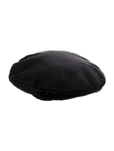 Pre-owned Prada Nylon Beret In Black