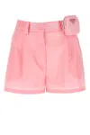 Prada Pink Nylon Shorts In Pink