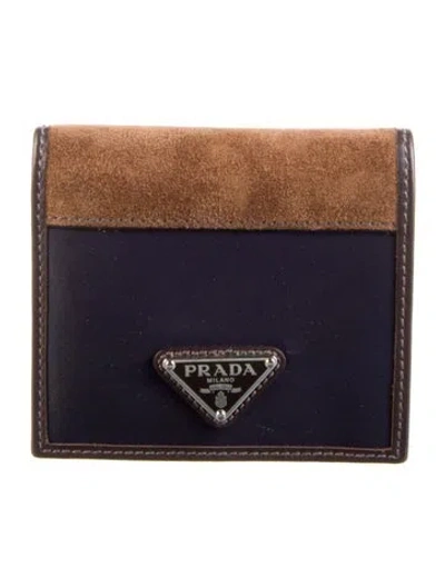 Pre-owned Prada Nylon Bifold Wallet In Multi