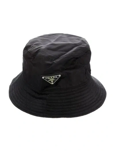 Pre-owned Prada Nylon Black Women's Bucket Hat.