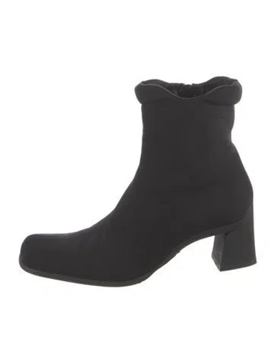 Pre-owned Prada Nylon Boots In Black