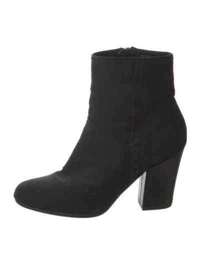 Pre-owned Prada Nylon Boots In Black