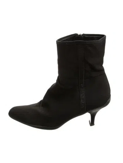 Pre-owned Prada Nylon Boots In Black