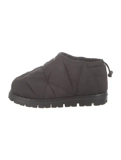 Pre-owned Prada Nylon Boots In Brown
