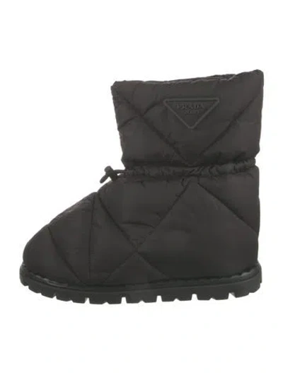 Pre-owned Prada Nylon Boots W/ Tags In Black