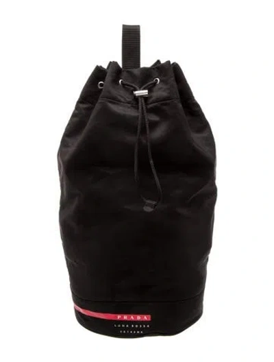 Pre-owned Prada Nylon Bucket Bag In Black