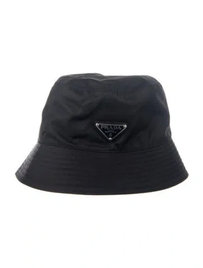 Pre-owned Prada Nylon Bucket Hat In Black