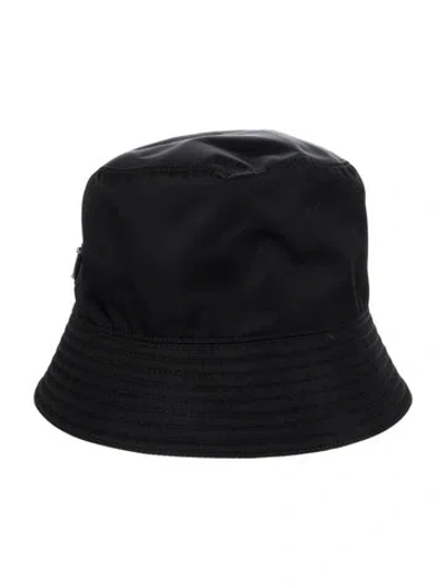 Pre-owned Prada Nylon Bucket Hat In Black