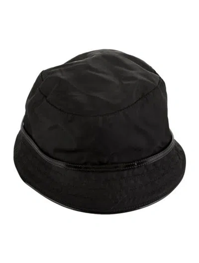Pre-owned Prada Nylon Bucket Hat In Black
