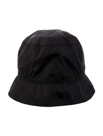 Pre-owned Prada Nylon Bucket Hat In Black