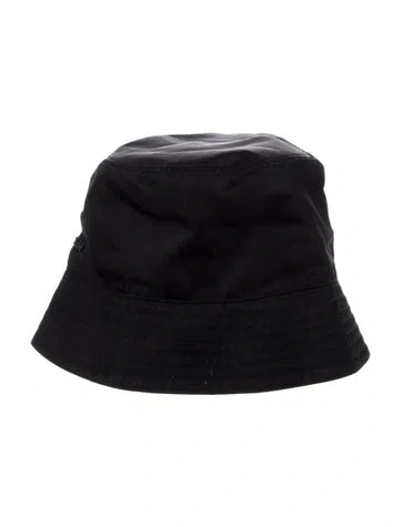Pre-owned Prada Nylon Bucket Hat In Black