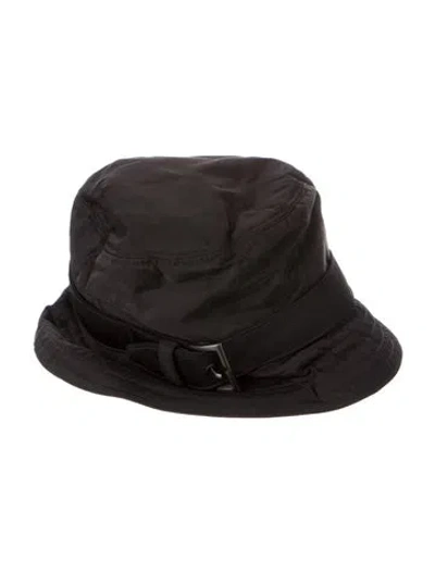 Pre-owned Prada Nylon Bucket Hat In Black