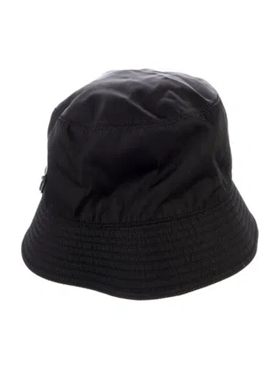 Pre-owned Prada Nylon Bucket Hat In Black