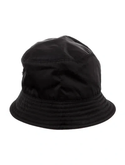 Pre-owned Prada Nylon Bucket Hat In Black