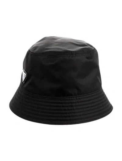 Pre-owned Prada Nylon Bucket Hat In Black