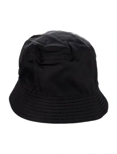 Pre-owned Prada Nylon Bucket Hat In Black