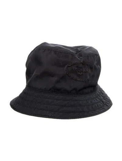 Pre-owned Prada Nylon Bucket Hat In Blue