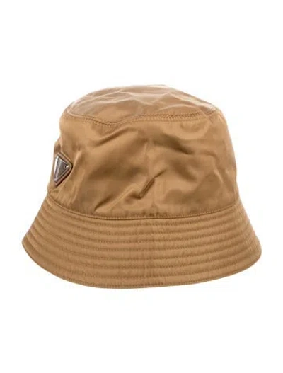 Pre-owned Prada Nylon Bucket Hat In Brown
