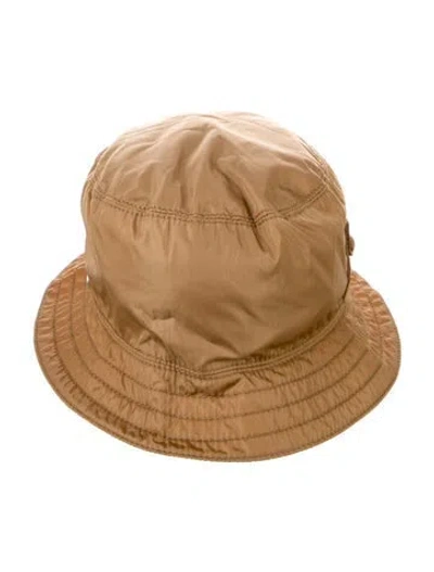 Pre-owned Prada Nylon Bucket Hat In Brown